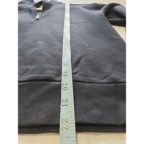 Alternative Sweater Size Medium Black Fleece Mock Neck Super Soft New - Picture 6 of 13